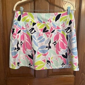 Tommy Bahama Pink Multi Leaf Print Mini Skort